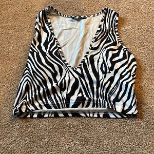 Zebra print tank top